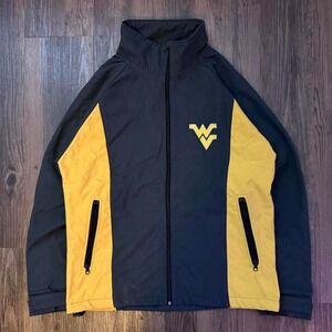 West‎ Virginia Mountaineers Jacket Full Zip Up Blue & Yellow Size S Small
